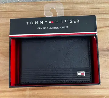 TOMMY HILFIGER 천연 가죽 접이식 지갑