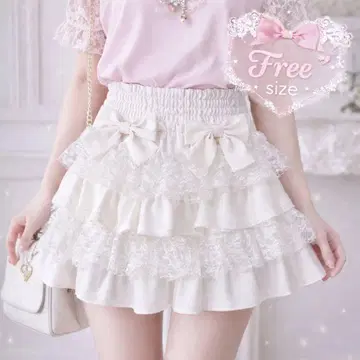 완판템 멜피 메모리 레이스 튜튜 미니 스커트 화이트