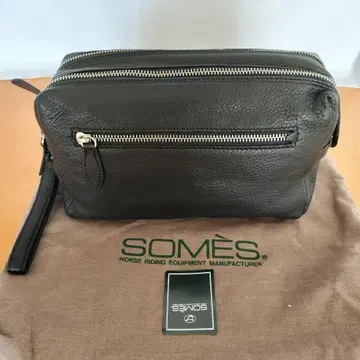 SOMES SADDLE 소메스사들 천연 가죽 가죽 클러치백 블랙 블랙