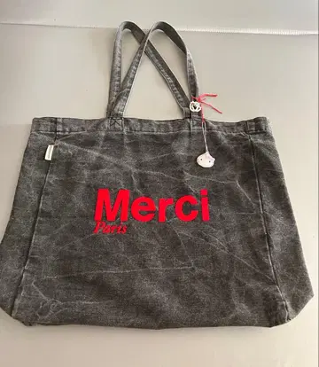 Merci 블랙 데님 토트백 그랜드 사이즈