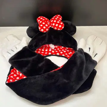 미니 마우스 팬캡 머플러 장갑