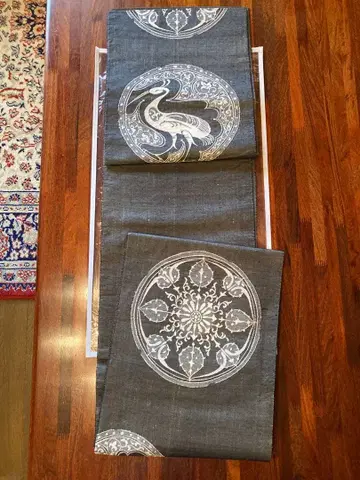 새 문양 캐주얼 오비