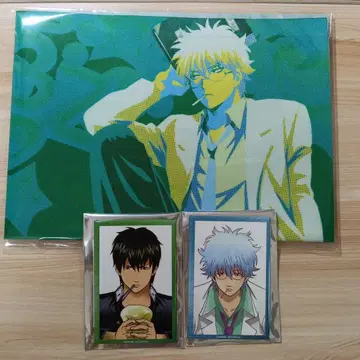 애니플렉스 은혼 대추첨회 스퀘어 캔뱃지 히지카타 토시로 긴파치 3종 세트