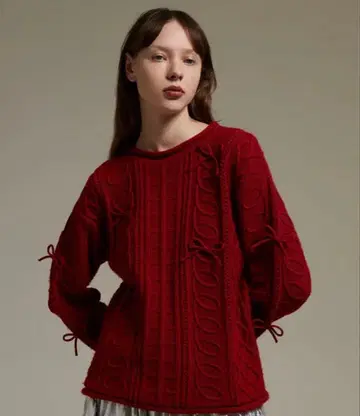 poppy 뱅글뱅글 리본 니트