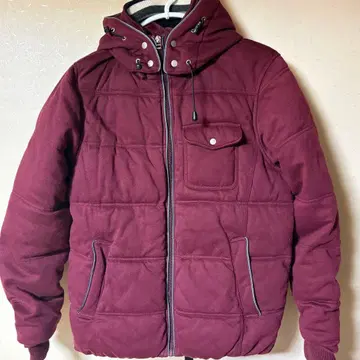 THE SHOP TK 후드 부착 버건디 자켓 L