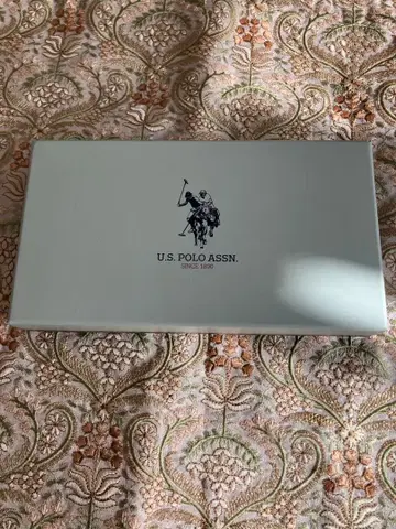 U.S. POLO ASSN. 파란색 장지갑 박스 포함