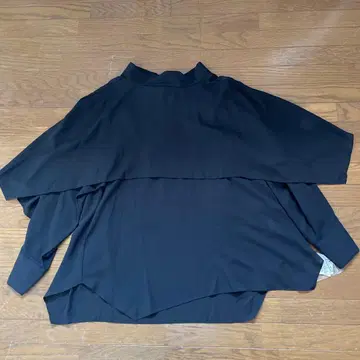 Aga 리본 포함 오버 사이즈 셔츠 블랙 9호