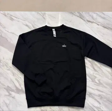 alo 블랙 맨투맨 M 트레이닝복 블랙