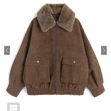 그레일 퍼 티펫 포함 가죽 자켓[tu1806] 브라운