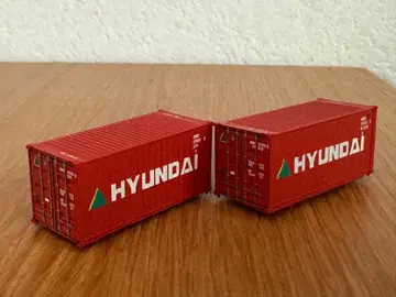 HYUNDAI 컨테이너 모형 2세트 N게이지 철도 모형