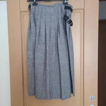 오닐 오브 더블린 체크 무늬 플리츠 롱 스커트