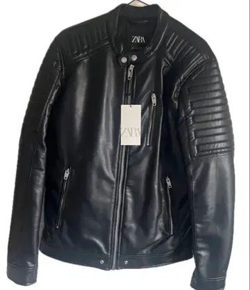 미사용 새상품! ZARA 완판 블랙 인조 가죽 라이더스 L