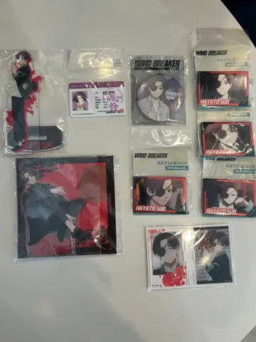 WIND BREAKER HAYATO SUO 아크릴 스탠드 캔뱃지 세트