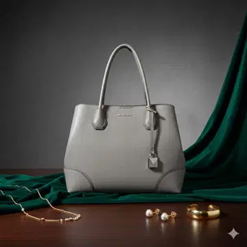 그레이 가죽 토트백 마이클코어스