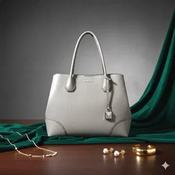 그레이 가죽 토트백 마이클코어스