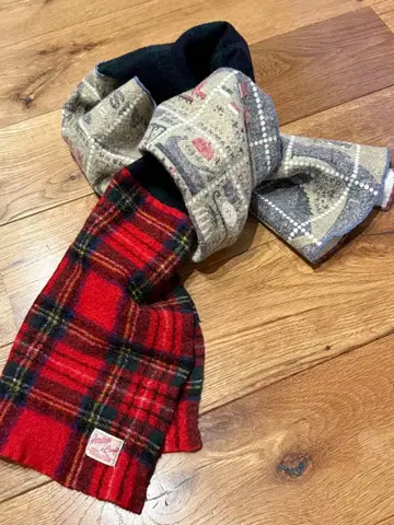 체크 무늬 머플러