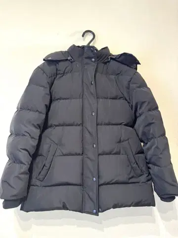 Mille Chouette 블랙 다운 자켓 후드 부착