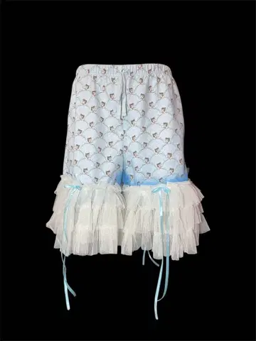 CatBaby Blue Tulle Layered Shorts
