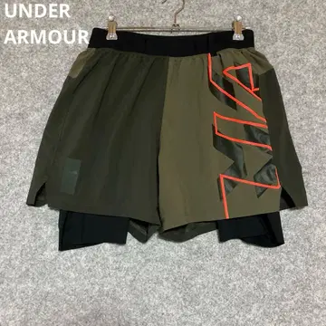 UNDER ARMOUR 올리브 그린 숏팬츠 그래픽 프린트