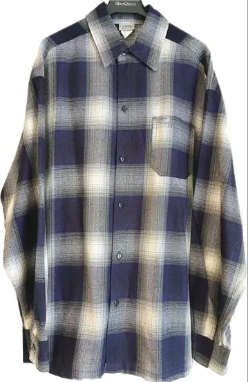 [ 새상품급 ] CALTOP 칼탑 체크 셔츠 다크 네이비 S