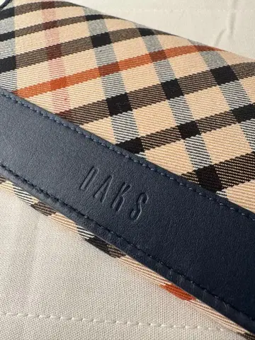 DAKS 체크 무늬 장지갑 미사용 새상품 일본제 소가죽