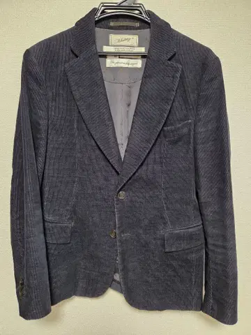 Maktig 다크 블루 코듀로이 테일러드 자켓 44