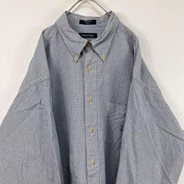 USA 구제 의류 노티카 nautica 자수 체크 셔츠 그랑파카