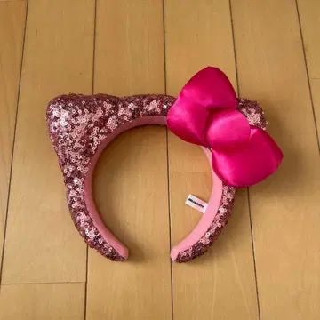 키티풍 스팽글 머리띠