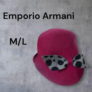 EMPORIO ARMANI 모자 M/L 울 크림슨 비대칭