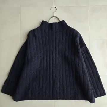 UNTITLED 빅 사이즈 와이드 리브 보틀넥 니트 44
