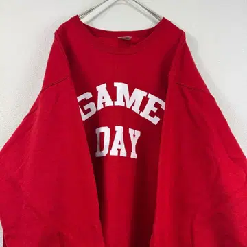 JERZEES 로고 맨투맨 트레이닝복 빨간색 레드