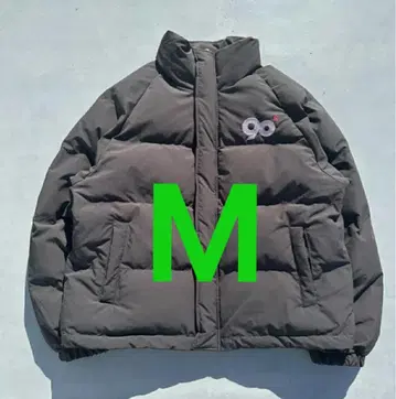 9090 90 로고 리치 퍼퍼 재킷 블랙 M