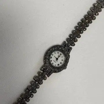 실버 마카사이트 팔찌 시계