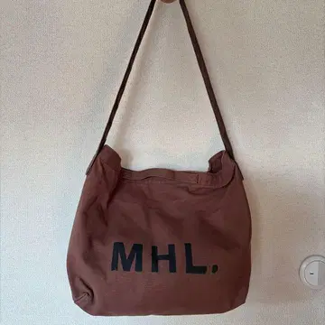 MHL 캔버스 2way 숄더백 브라운