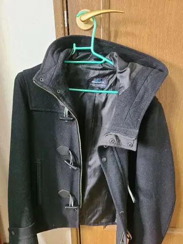 울 혼방 더플 코트 블랙 가격 협의 가능