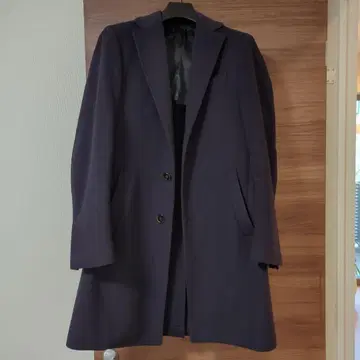 LARDINI 네이비 체스터 코트 2버튼