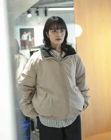 [새상품급] Bonbon store evistub 더블 지퍼 플리스 자켓