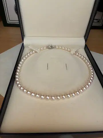 펄 목걸이 7.0mm 실버제