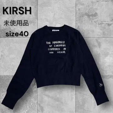 미사용 새상품 KIRSH 크롭 스웨터 size40 니트 체리 자수