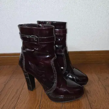 긴자 카네마츠 에나멜 숏부츠 보르도