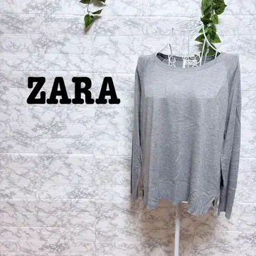 [ o1 ] [ ZARA ] 그레이 긴팔 T셔츠 하자품 얇은 소재 비침
