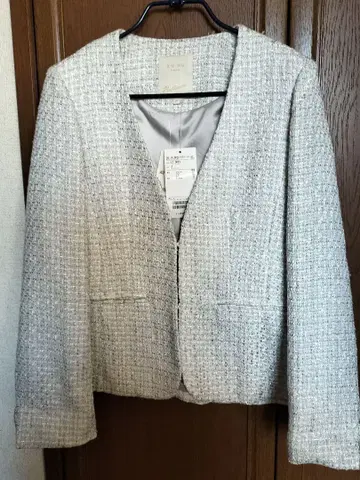 라이트 그레이 노카라 자켓 S 사이즈