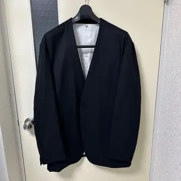 MB 하이엔드 비슈 울 클래식 노카라 자켓 M 사이즈 블랙