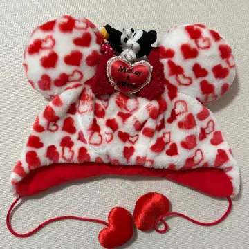 미키 미니 귀 달린 하트 모자