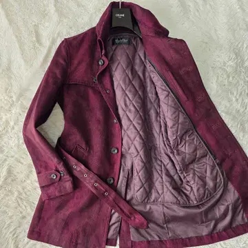 [새상품급] 토네이도 마트 2way 트렌치코트 보르도 계열 코튼 스웨이드