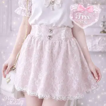 MARS 프리메로 백 카슈쿨 전체 레이스 스커트 핑크 백 리본 양산