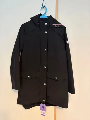 TOMMY HILFIGER 후드 부착 하프 코트