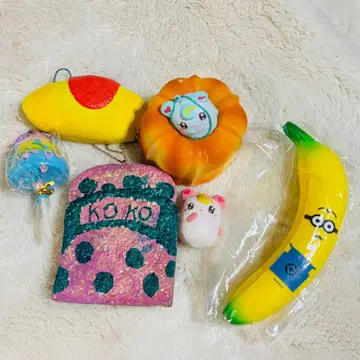 [엄청 귀여운] 스퀴즈 6개 묶음 판매 쫀득쫀득 부드러운 스퀴즈 키링