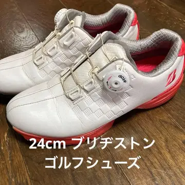 브릿지스톤 골프화 여성용 24cm 화이트/레드