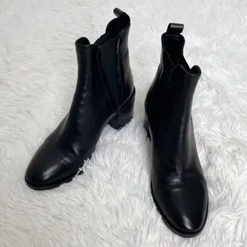 FABIO RUSCONI 파비오 루스코니 사이드 고어 부츠 블랙 가죽